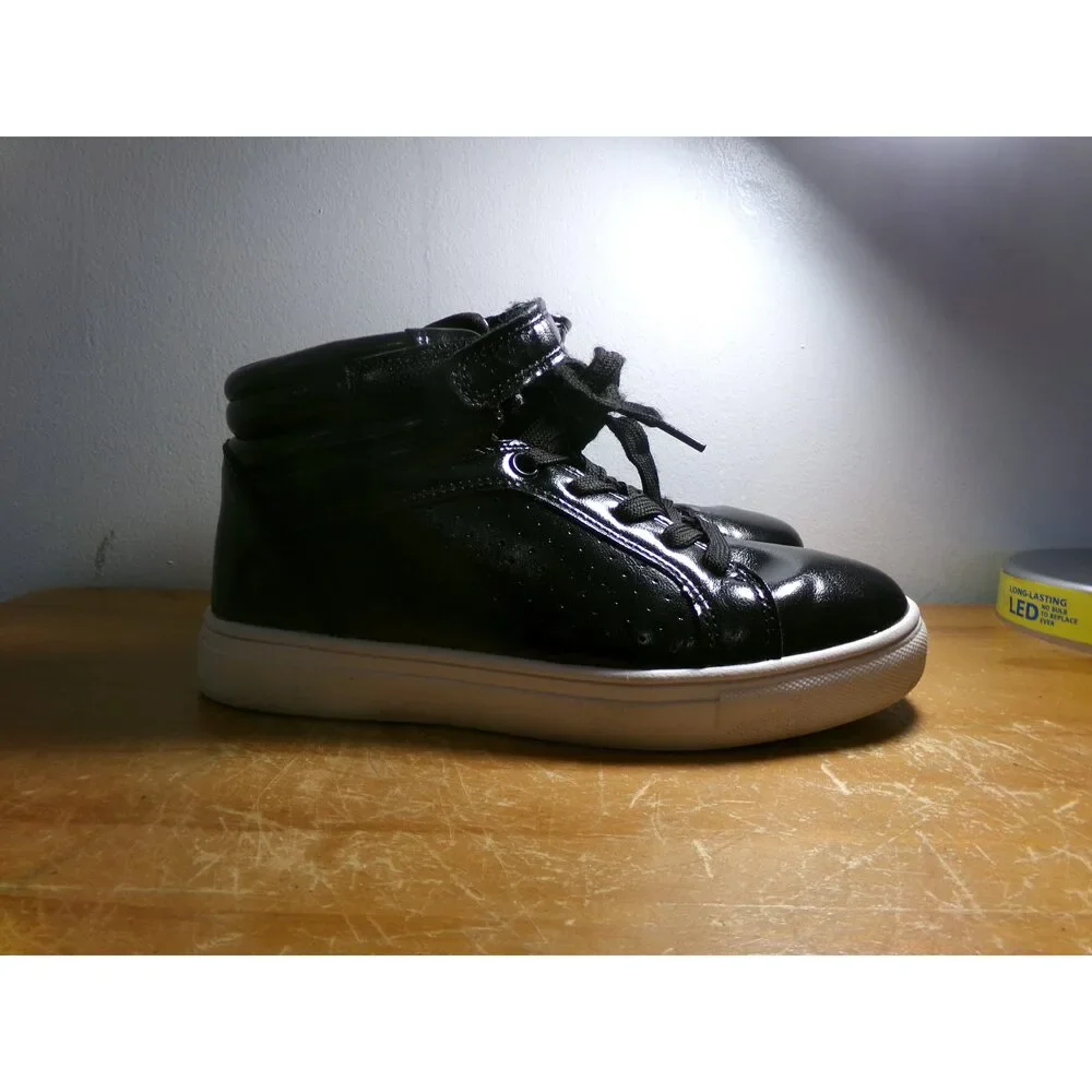 Pre-Owned Dance Hip Hop Shoes Weissman Kids 1YM Sneakers Vinyl Black
